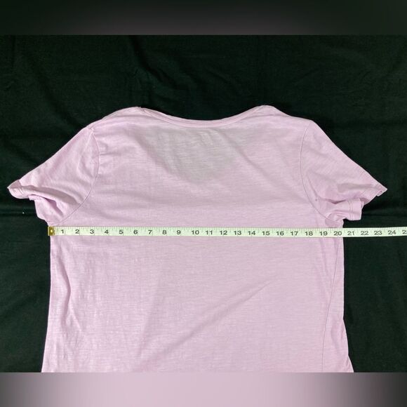 Eddie Bauer T-Shirt Women’s L Purple Lavender Floral V-Neck Casual Outdoor Tee - Picture 7 of 8